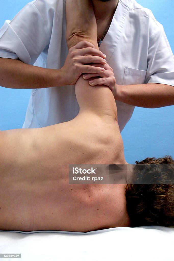 massage arm massage Adult Stock Photo