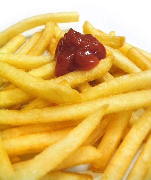 ketchup on potato chip
