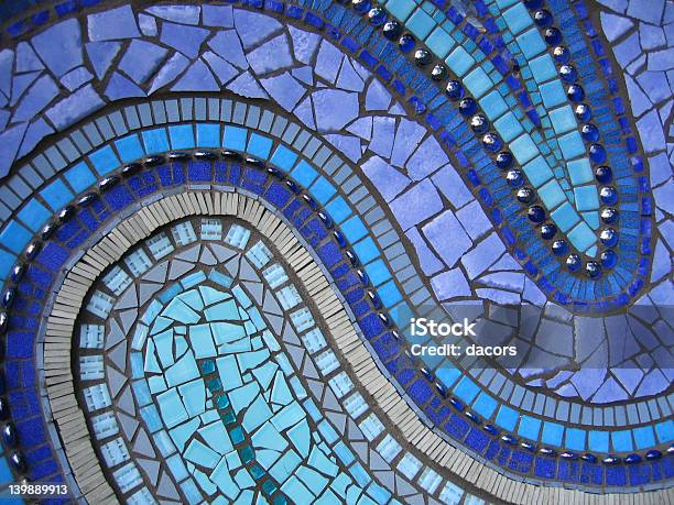 Blue Mosaic Stock Photo - Download Image Now - Art And Craft, Blue, Craft