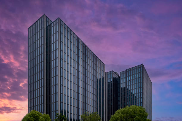 istock Modern buildings under the sunset 1398900042
