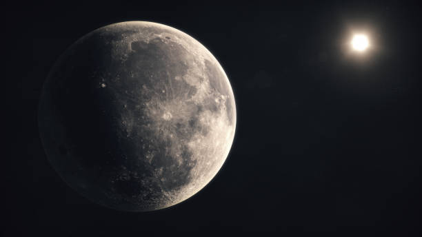 istock The sun illuminates the moon's surface in space 1398901006