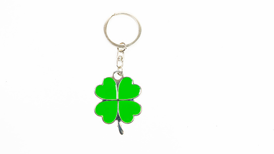 four-leaf clover green key chain