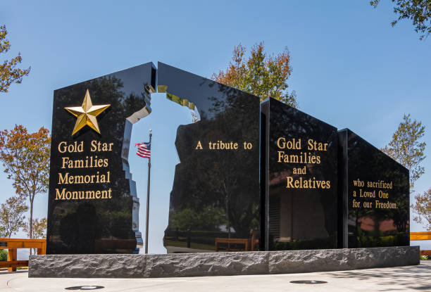 피쉬 아이 뷰, 골드 스타 기념비, 시미 밸리, 캘리포니아, 미국 - ronald reagan 뉴스 사진 이미지