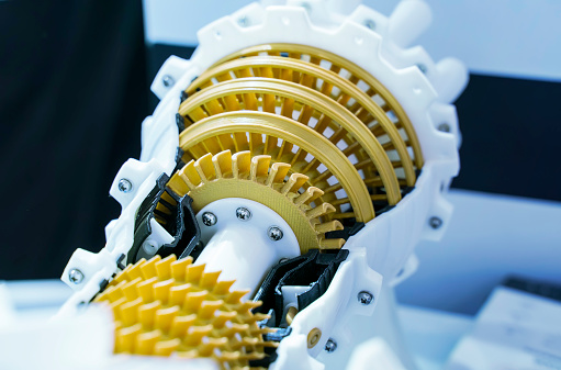 Printing 3D printer jet engine printed model plastic