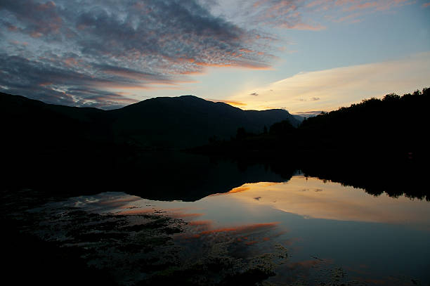 loch sunrise stock photo