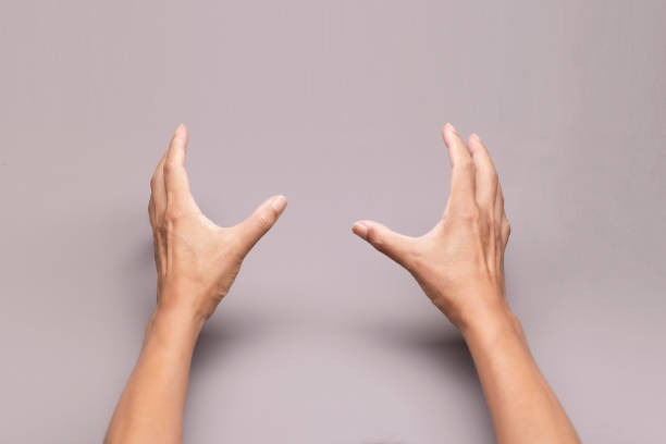 istock Stretching hands first person point of view 1398921225