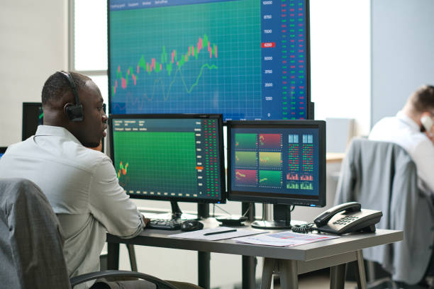 istock Men Working In Brokerage Company 1398921409