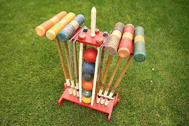 Jogue Croquet rack - foto de acervo