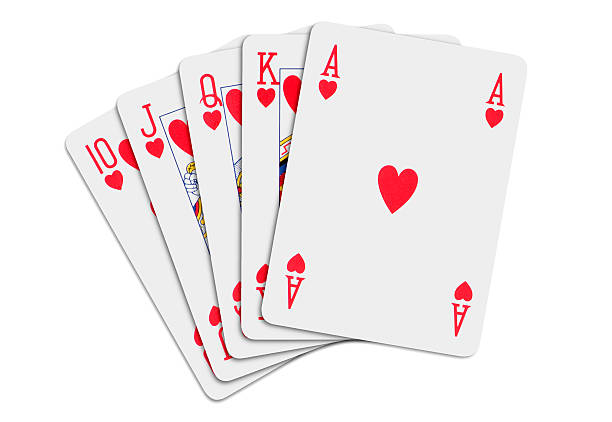 istock Royal flush of hearts from playing cards 139892682