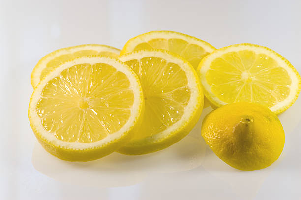 Lemon slices stock photo