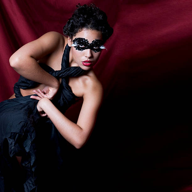 istock Lady in the black gem mask 139893155