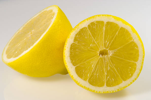 Lemon fruit cutted stock photo
