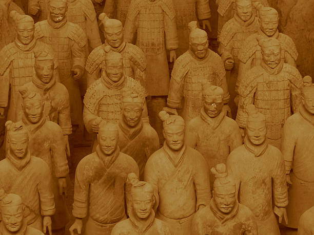 terracotta soldiers, xian, china stock photo
