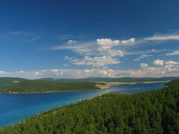hovsgol lake, north mongolia stock photo