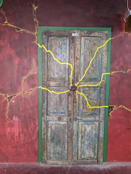 istock Artwork of door lightning 1398936819