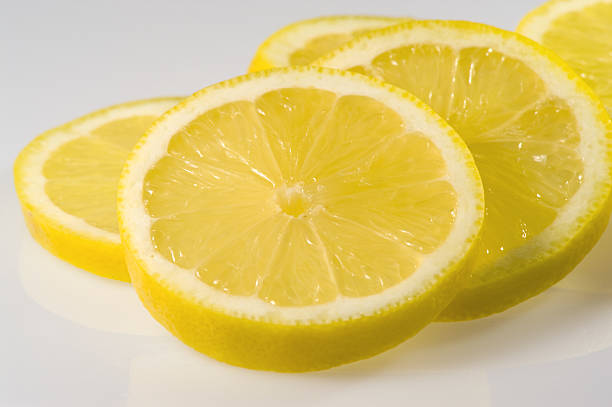 Limone a fette da vicino - foto stock
