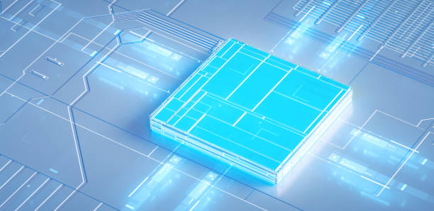 istock 3D rendering of cyberpunk AI. Circuit board. Technology background. Central Computer Processors CPU and GPU concept. Motherboard digital chip. Tech science background. 1398939281