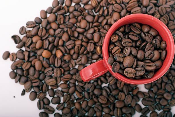 Coffee beans background stock photo