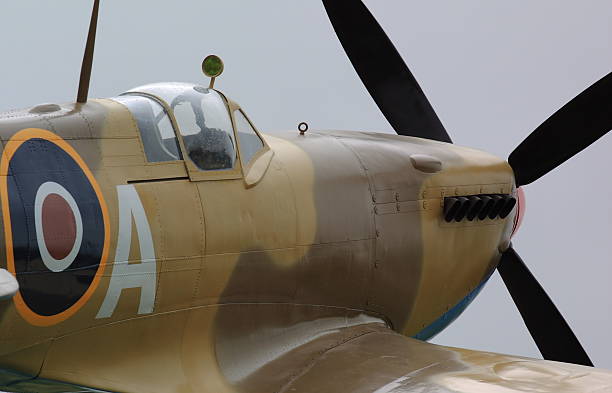 Réplica WW2 Spitfire - foto de acervo