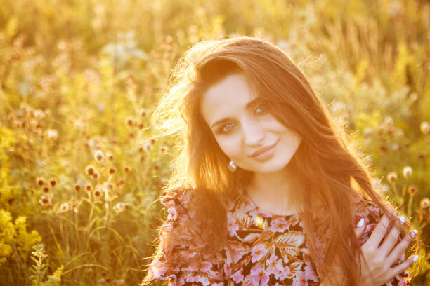 girl in the field in the sun