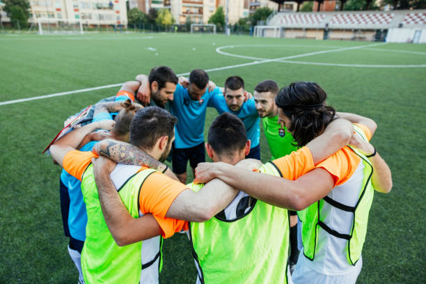 istock Soccer player motivation before the match 1398943936
