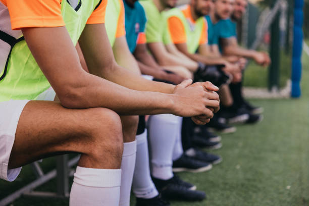 istock Football team during a match 1398943998