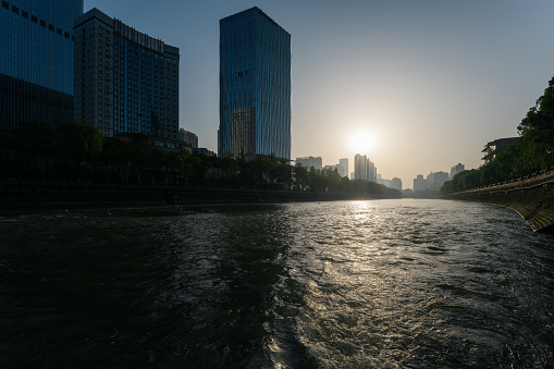 Chengdu river in the morning