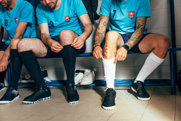 istock Soccer player getting ready for the match 1398946154