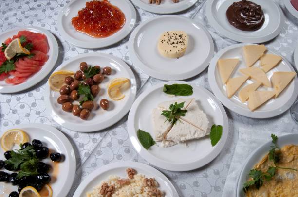 istock A breakfast table a variety of foods. 1398946211