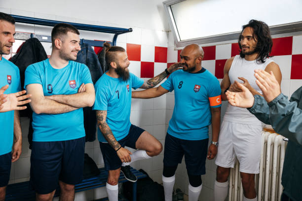 istock Soccer player getting ready for the match 1398947466