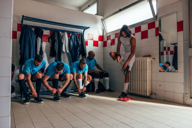 istock Soccer player getting ready for the match 1398948057