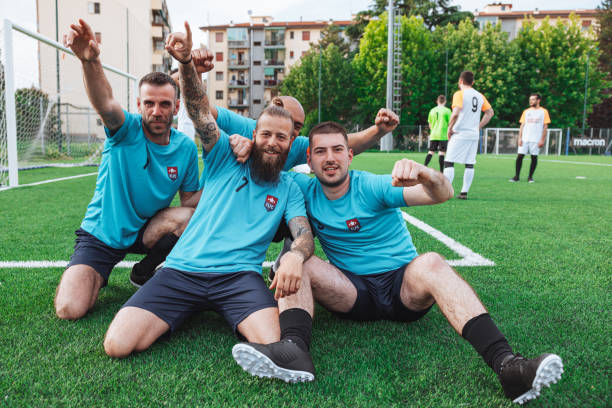 istock Soccer team celebrates a match success 1398949114