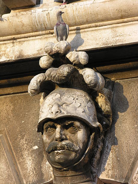 istock Statue with pigeon on the head 139894917