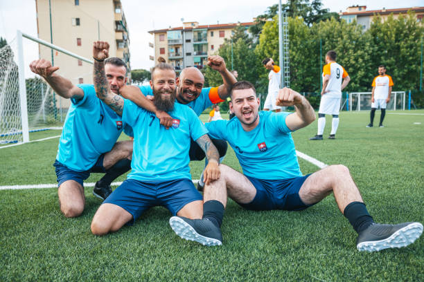 istock Soccer team celebrates a match success 1398949240