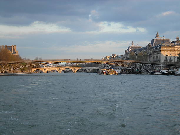 Bridge on river Seine stock photo