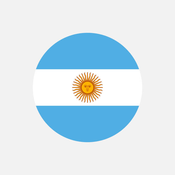 illustrations, cliparts, dessins animés et icônes de pays argentine. drapeau de l’argentine. illustration vectorielle. - interface icons push button square shape badge