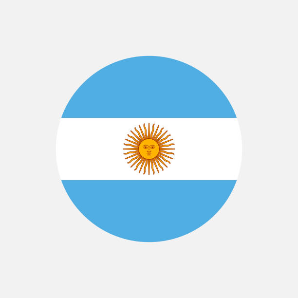 ilustrações, clipart, desenhos animados e ícones de país argentina. bandeira argentina. ilustração vetorial. - argentina