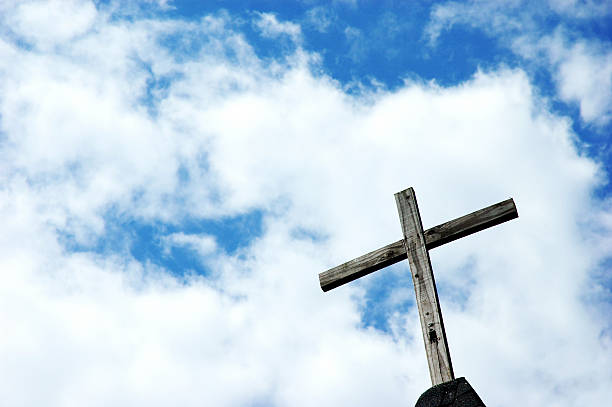 istock Church cross in the clouds 139895237