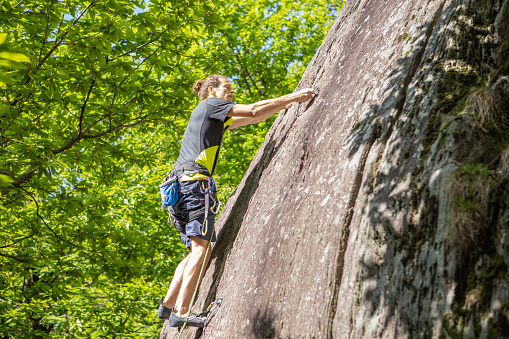 Rock climbing summer activity
