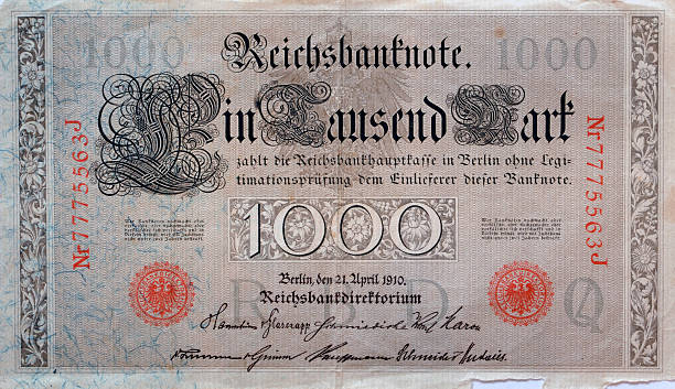 istock German Paper Money 1910 - 1000 Mark Front 139895994