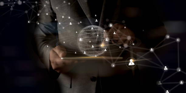 istock Business global internet connection  Businessman using phone on application technology communication Smart city and IoT (Internet of Things) 1398962577