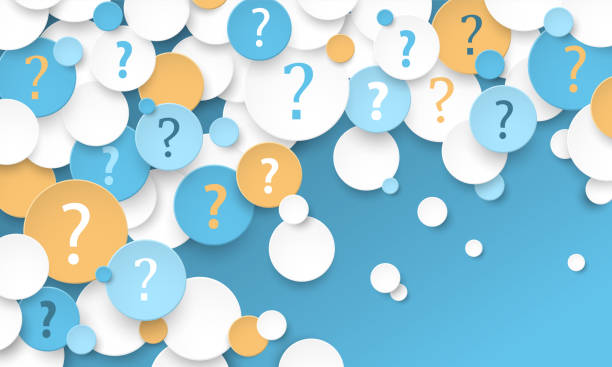 colorful business concept with question marks - questions stock illustrations