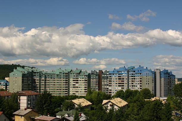 urban capital block in capital city in slovenia ljubljana slums stock pictures, royalty-free photos & images