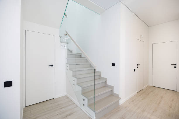 istock The wooden staircase indoor 1398967344