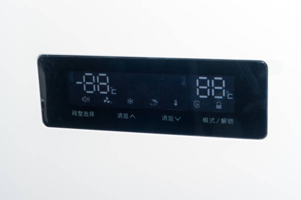 istock Details of digital refrigerator screen 1398967487