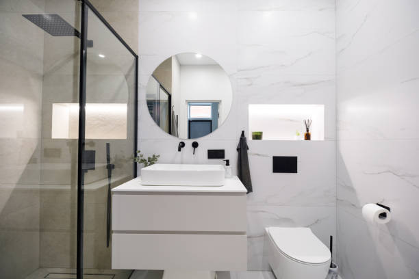 istock Light interior of a bathroom 1398967770