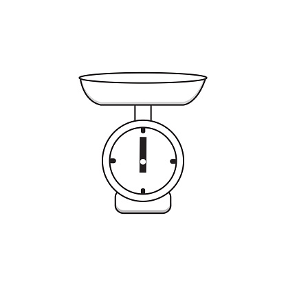 istock Weighing icon on a white background Free Vector 1398968629