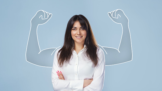 young woman ready for job - business concept