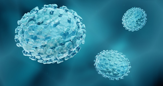 3d illustration of Smallpox or Monkeypox viruses
