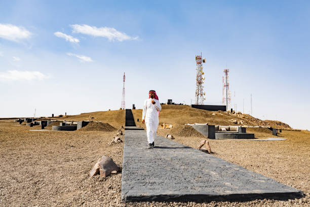 Young Saudi man at Harrat Viewpoint, Al-Ula